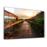 Sunset on the Beach | Glass Wall Art