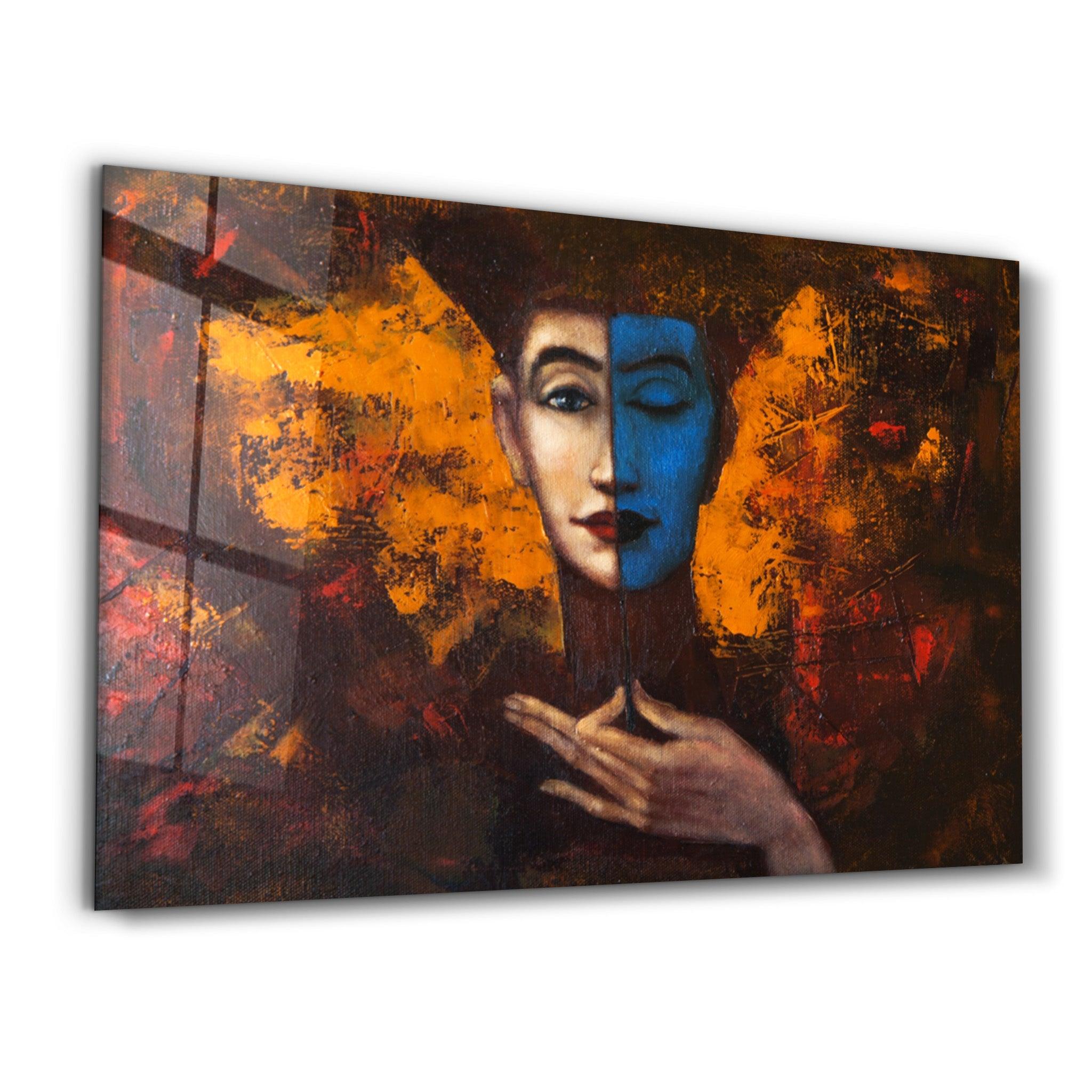 Abstract Woman Portrait | Glass Wall Art - ArtDesigna Glass Printing Wall Art