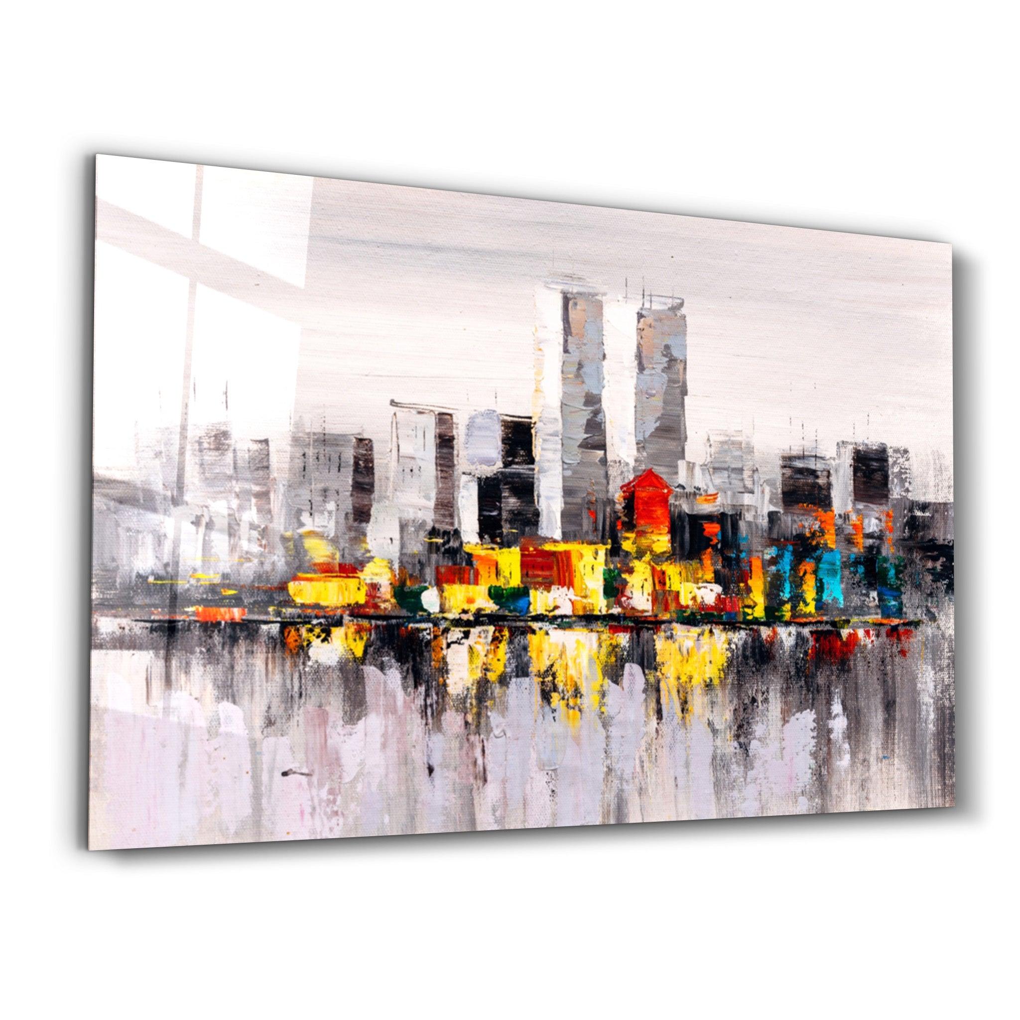 Abstract City | Glass Wall Art - ArtDesigna Glass Printing Wall Art