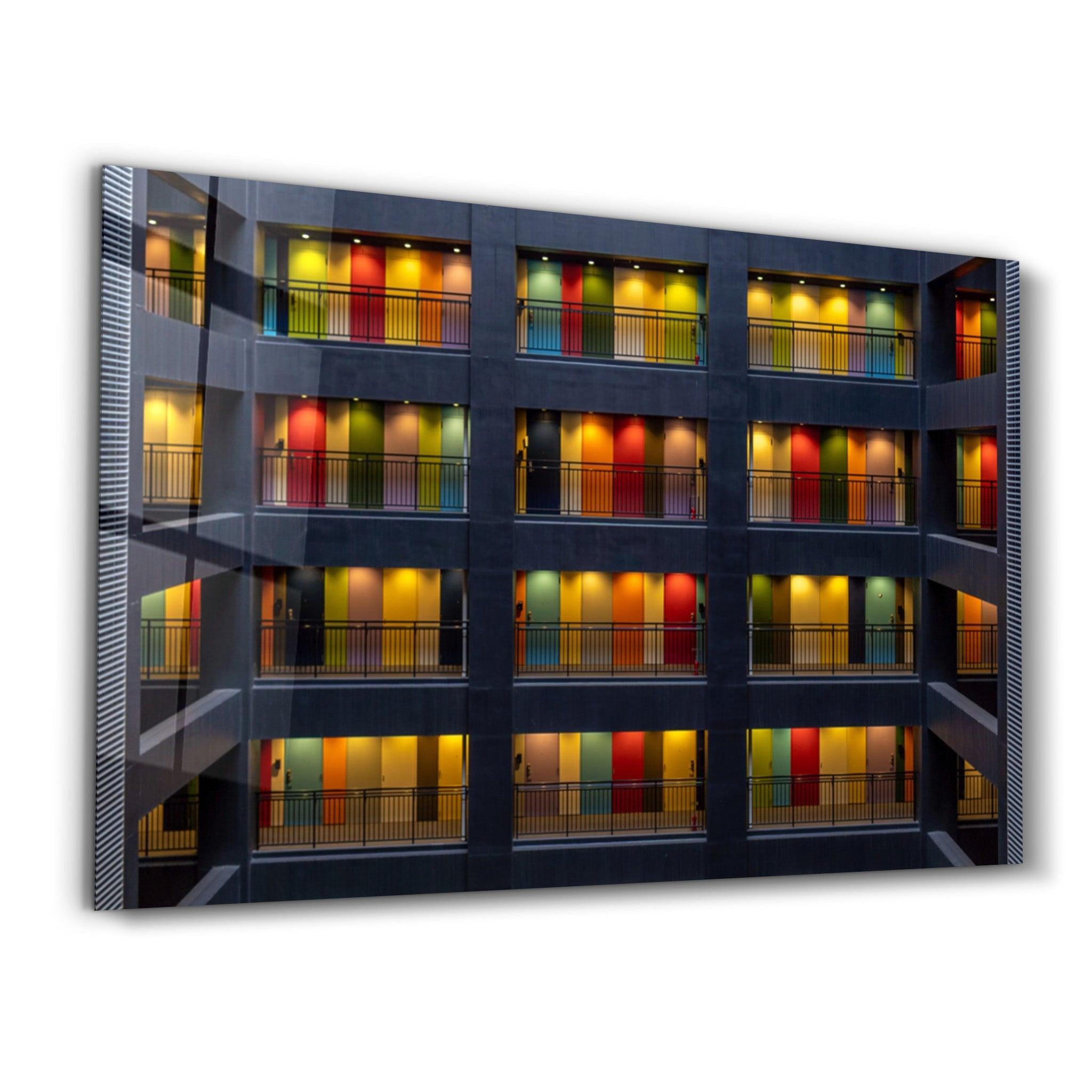 Colored Doors | Glass Wall Art - ArtDesigna Glass Printing Wall Art