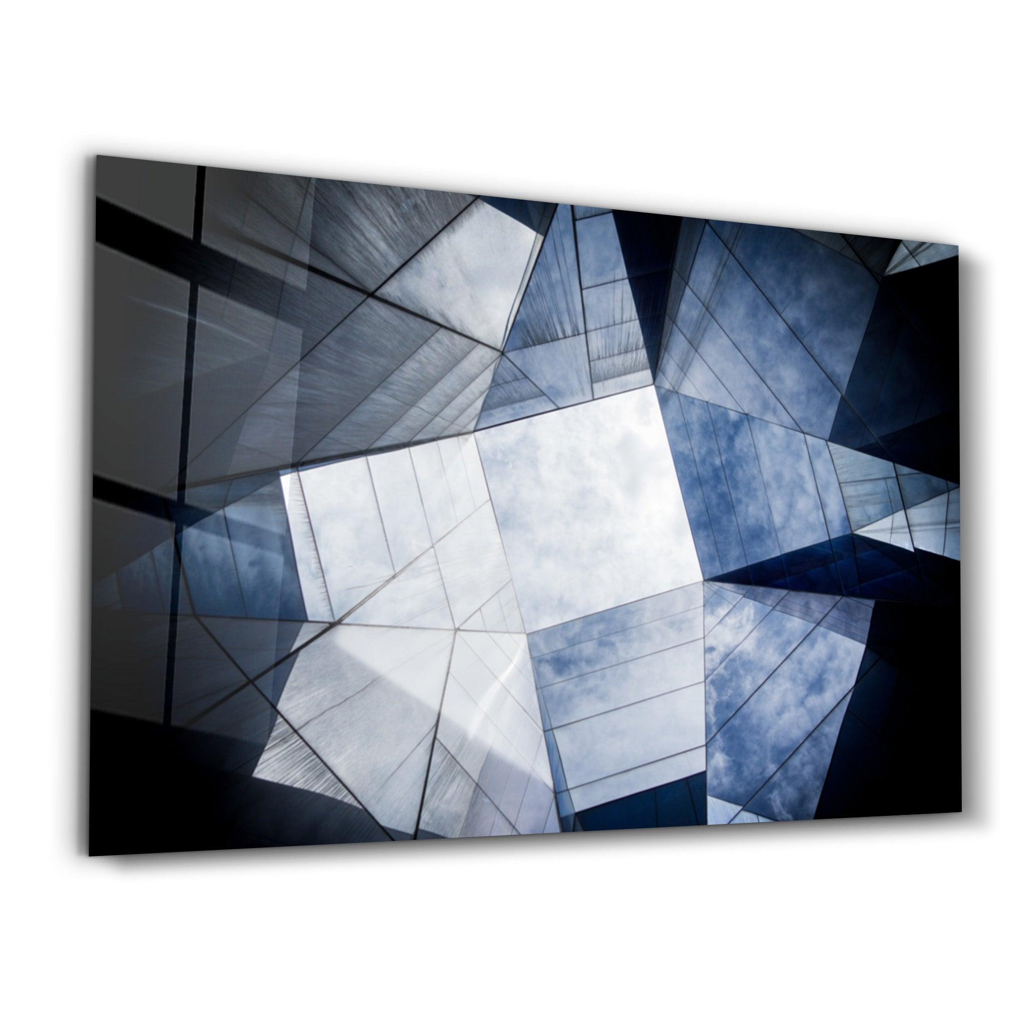 Geometric Architecture | Glass Wall Art - ArtDesigna Glass Printing Wall Art