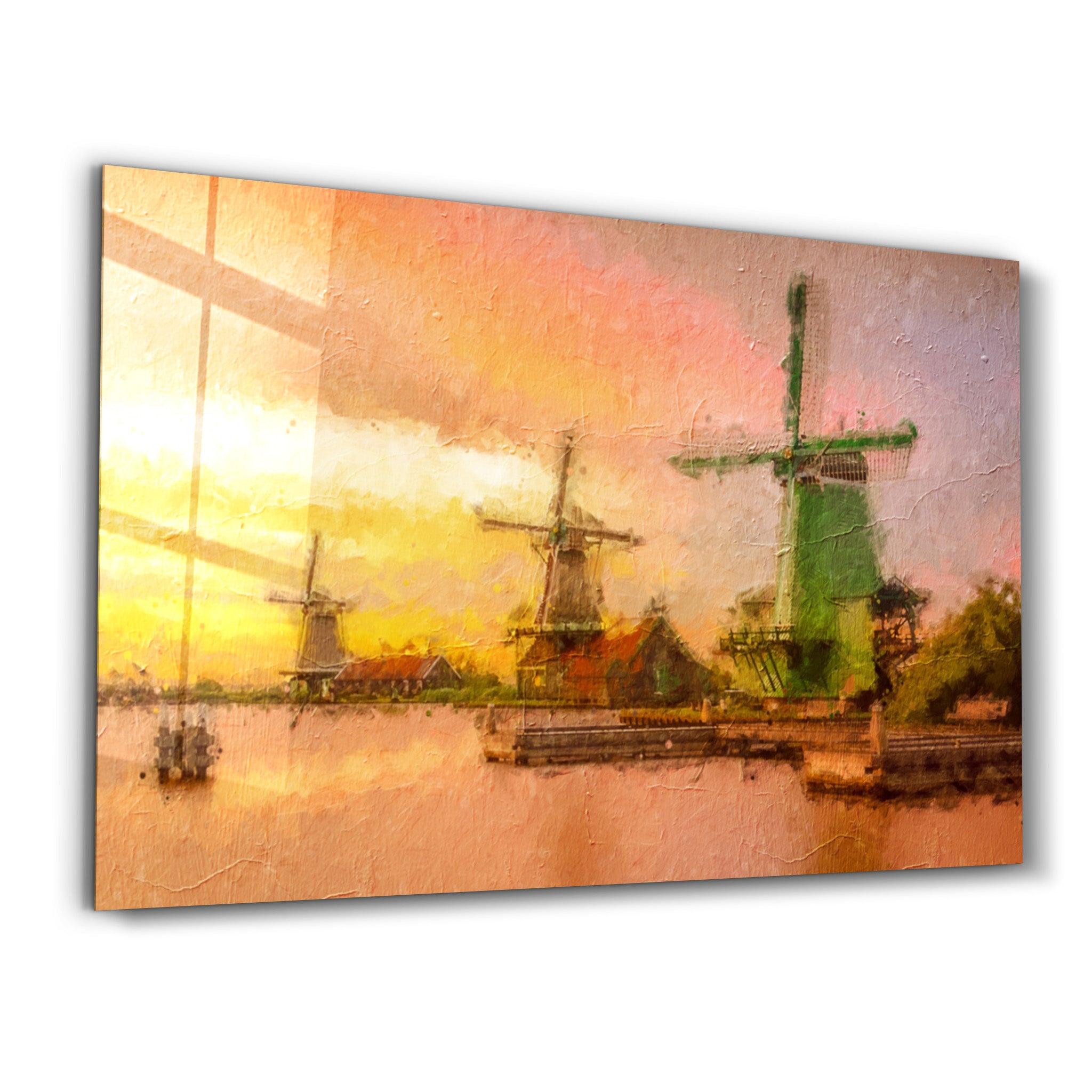Windmills | Glass Wall Art - ArtDesigna Glass Printing Wall Art
