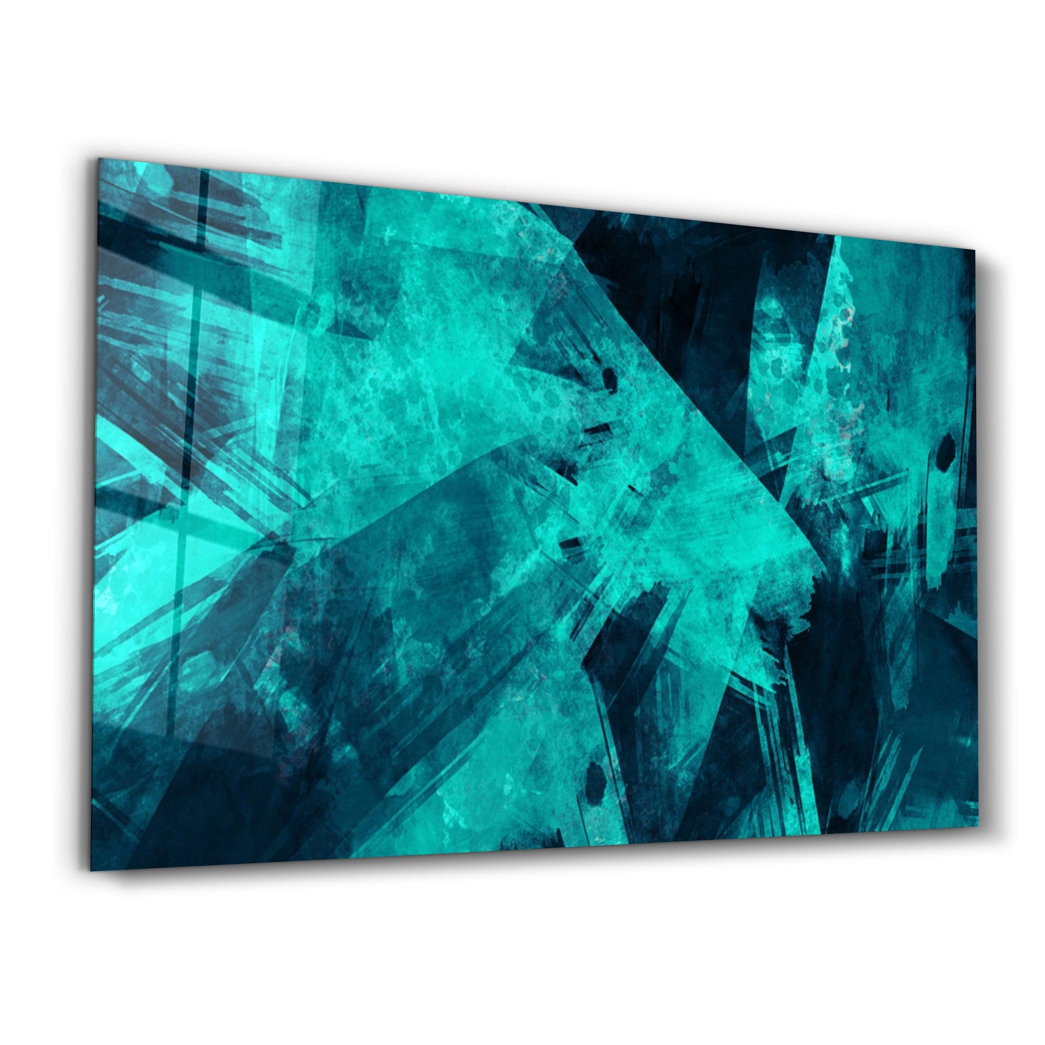 Green Abstract Pattern | Glass Wall Art - ArtDesigna Glass Printing Wall Art