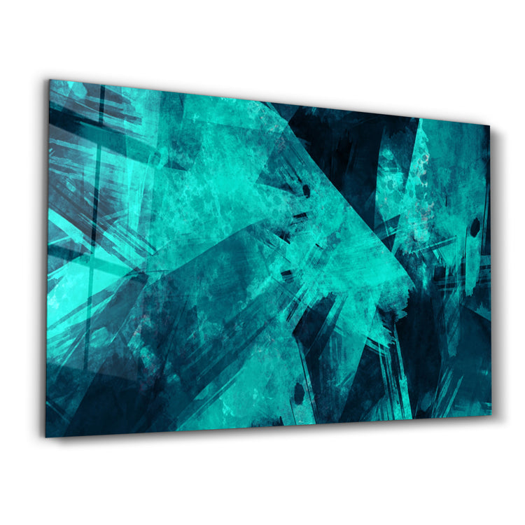 ・"Green Abstract Pattern"・Glass Wall Art - ArtDesigna Glass Printing Wall Art