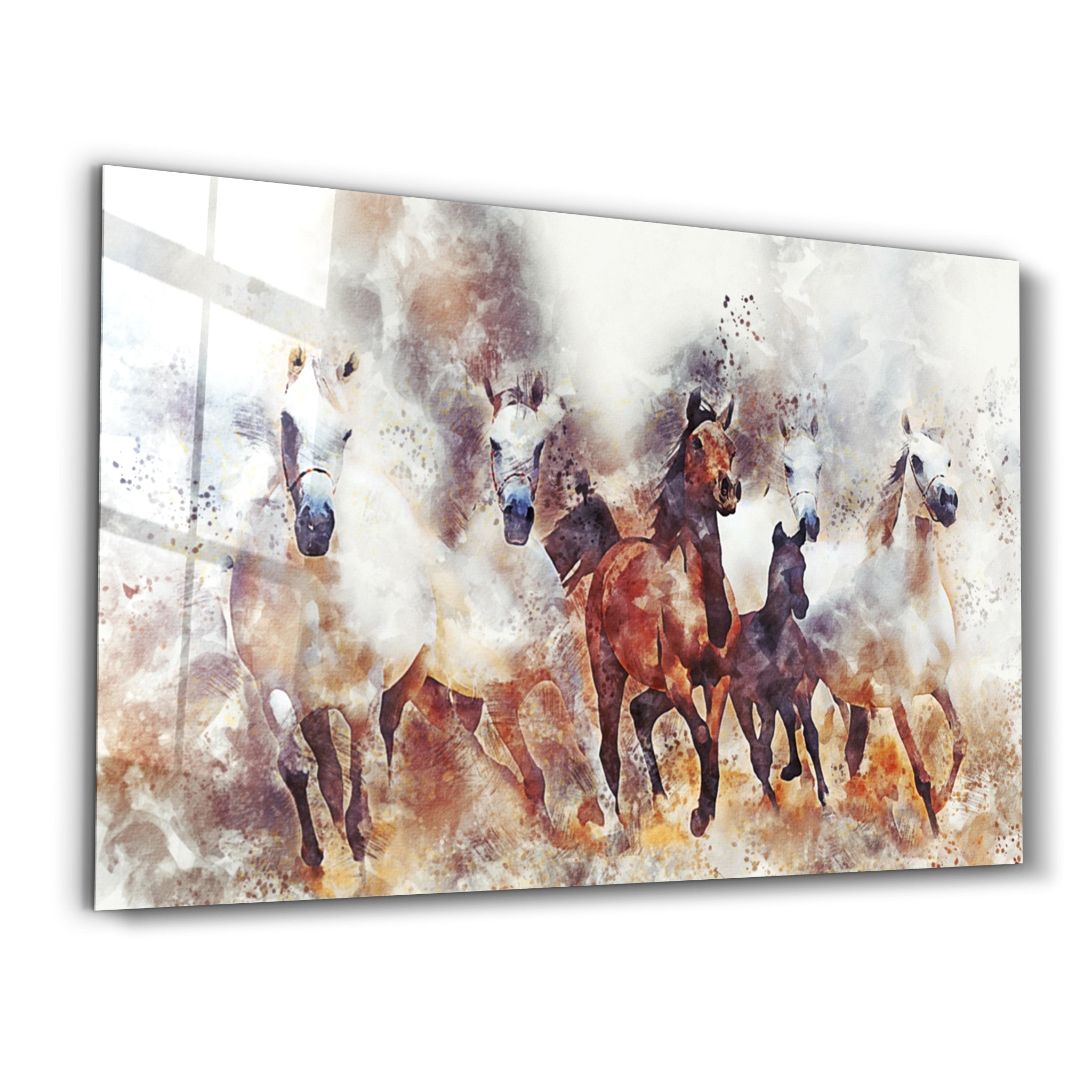 ・"Running Horses"・Glass Wall Art - ArtDesigna Glass Printing Wall Art