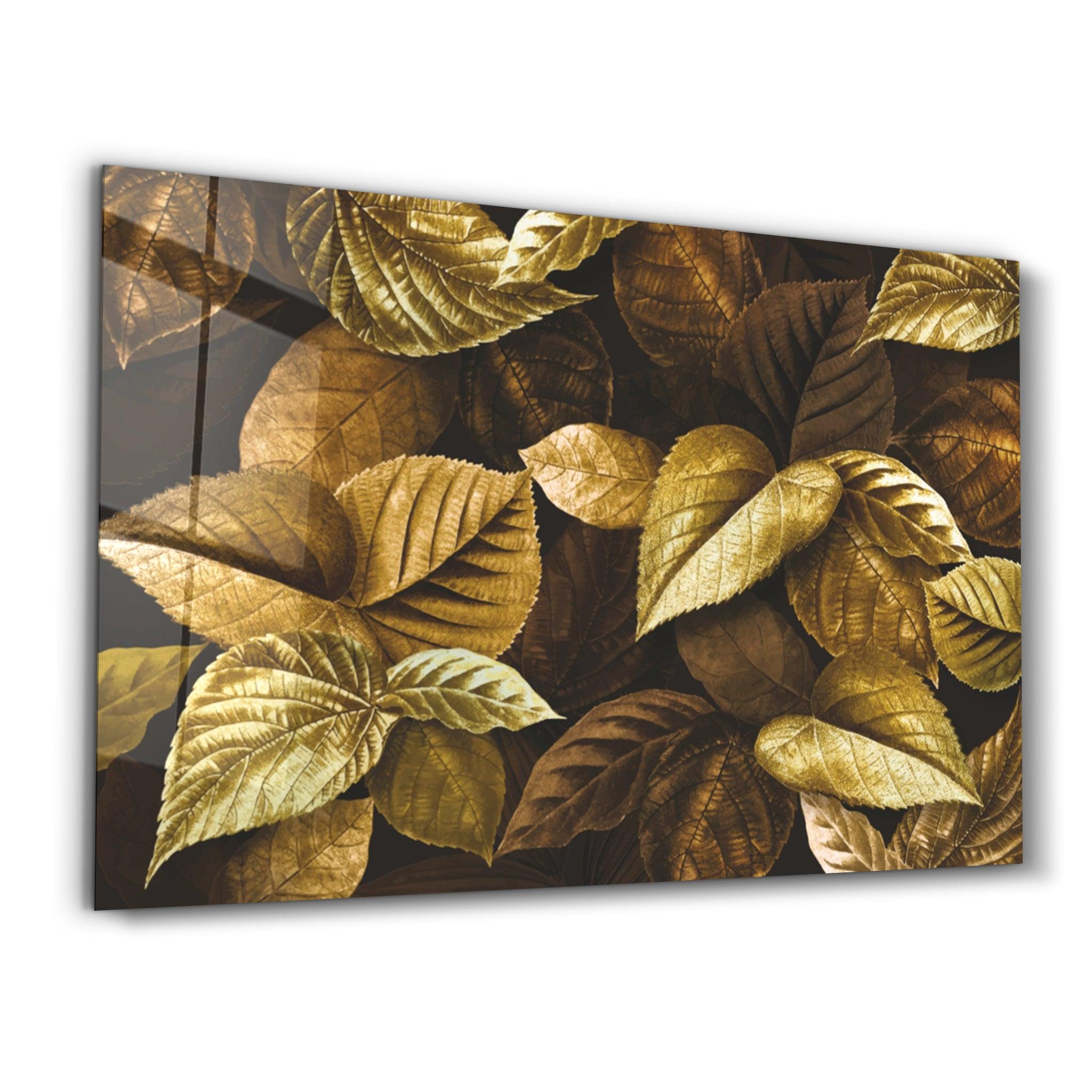 Yellow Leaf | Glass Wall Art - ArtDesigna Glass Printing Wall Art