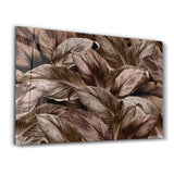Tropisches Blatt – Glasbild