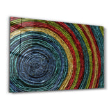 Farbige Spirale – Glasbild