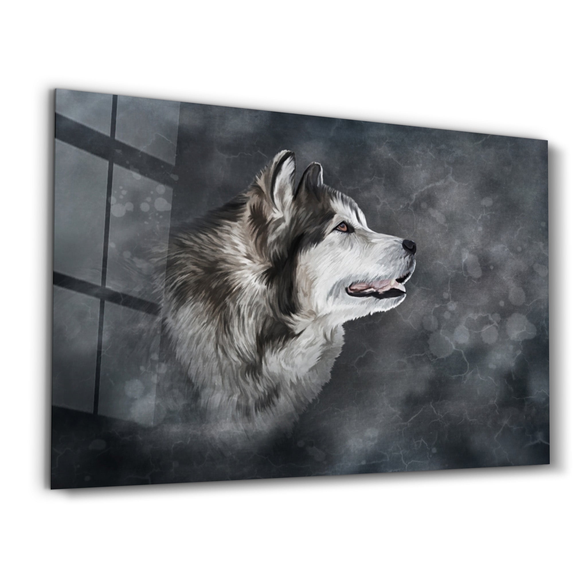 ・"Wolf 2"・Glass Wall Art - ArtDesigna Glass Printing Wall Art