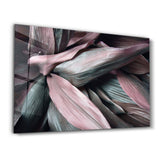 Rosa Blätter V2 – Glasbild