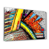Abstract Fish Machine | Glass Wall Art