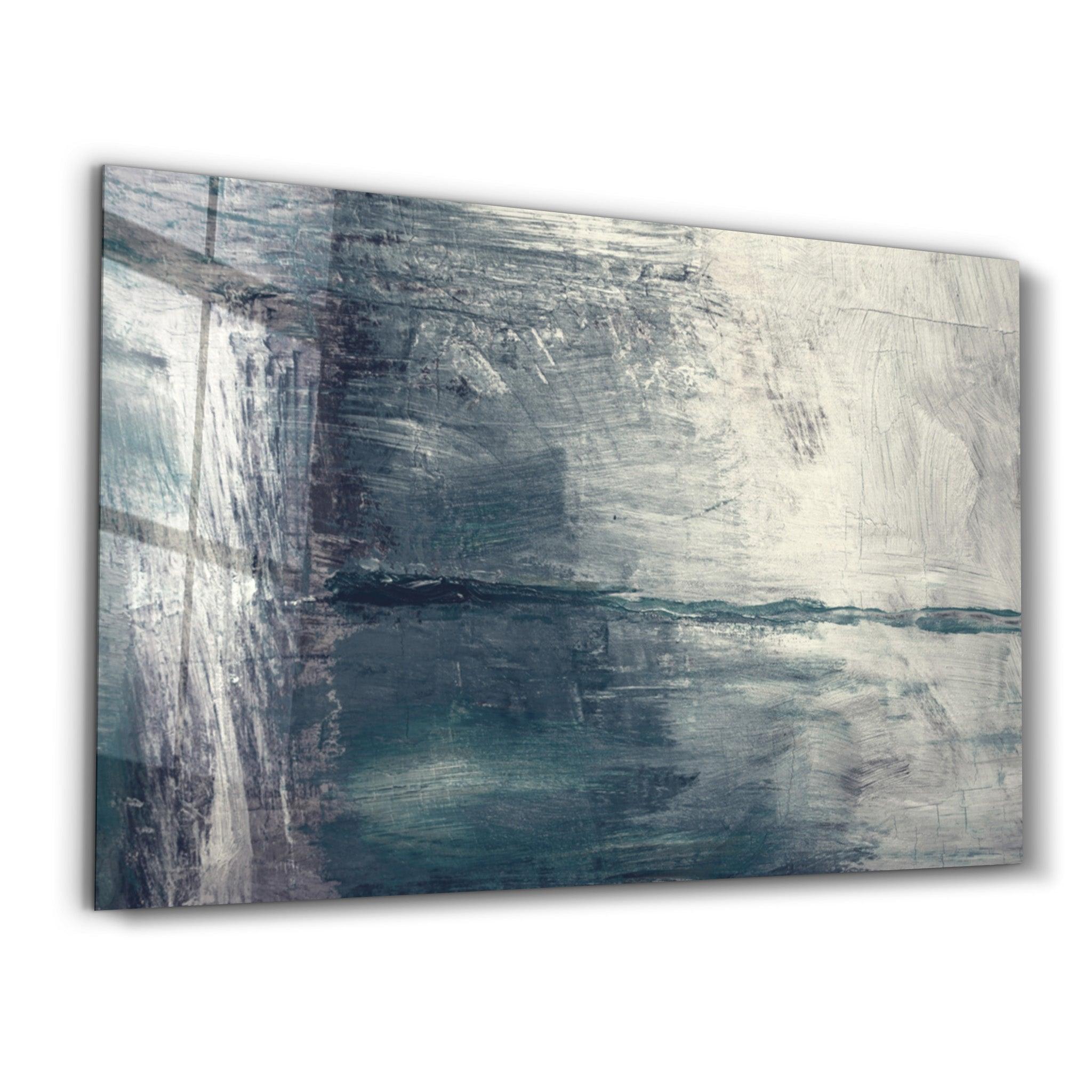 Abstract Gray Sea | Glass Wall Art - ArtDesigna Glass Printing Wall Art