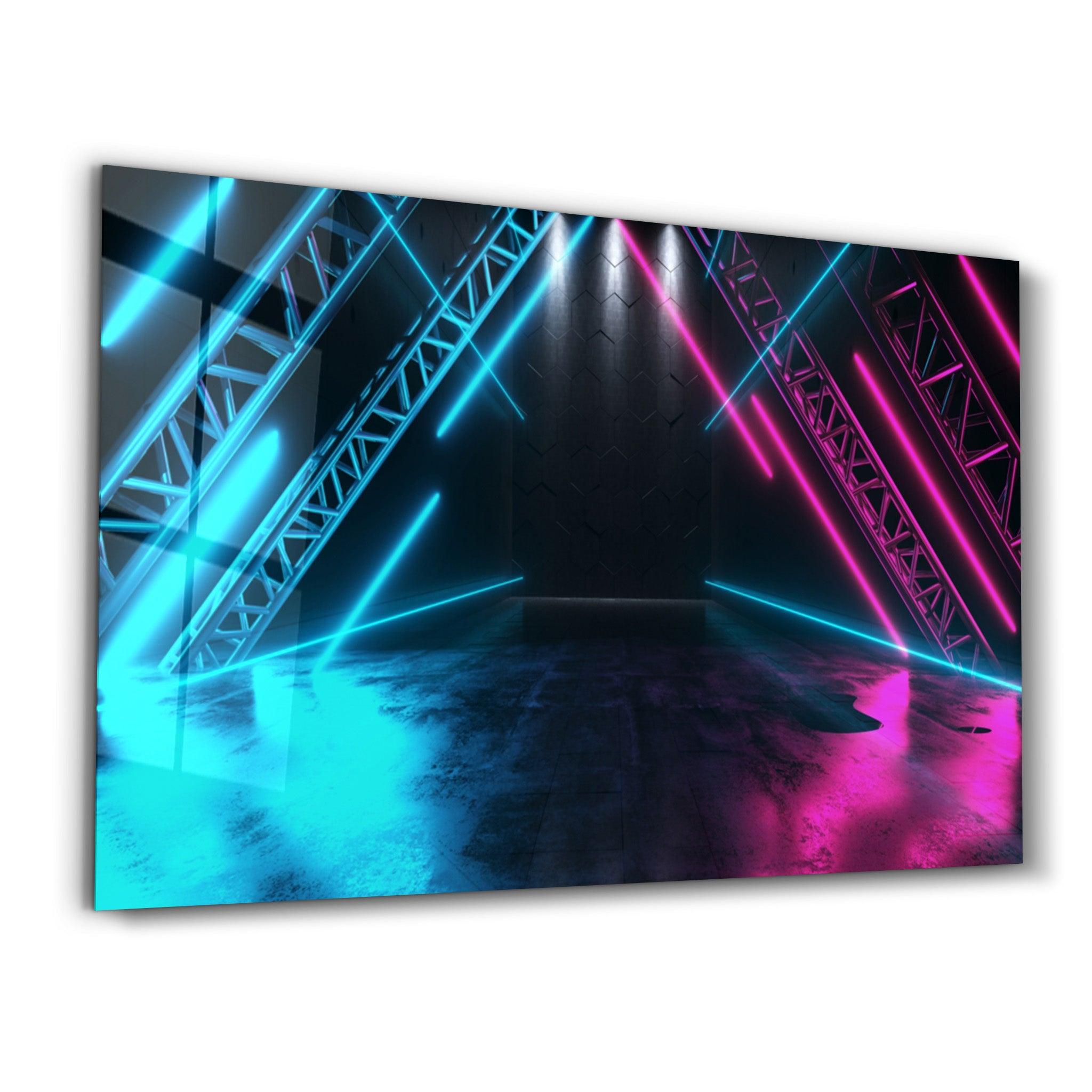 Neon Stage | Glass Wall Art - ArtDesigna Glass Printing Wall Art