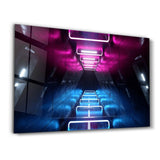 Neon Roller Coaster | Glass Wall Art