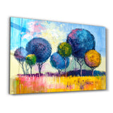 Pompom Trees | Glass Wall Art