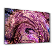 Shimmer Pink | Glass Wall Art - Artdesigna