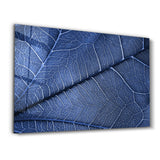 Silbernes Blatt – Glasbild