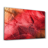 Rote Blätter – Glasbild