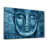 Buddha Blue | Glass Wall Art