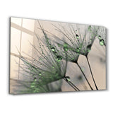 Flower Green | Glass Wall Art