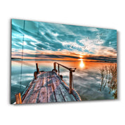 Sunset V2 | Glass Wall Art - Artdesigna