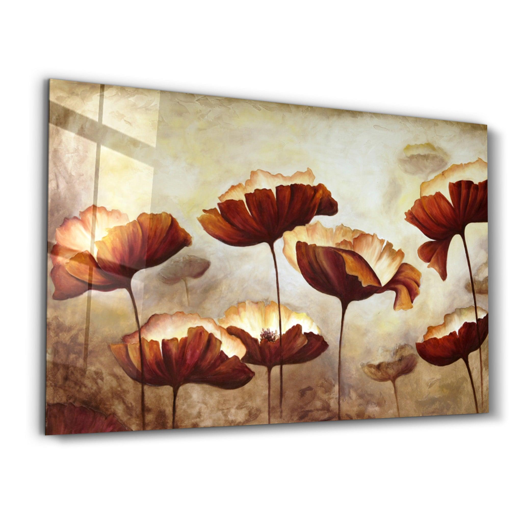 Vintage Flowers | Glass Wall Art - ArtDesigna Glass Printing Wall Art