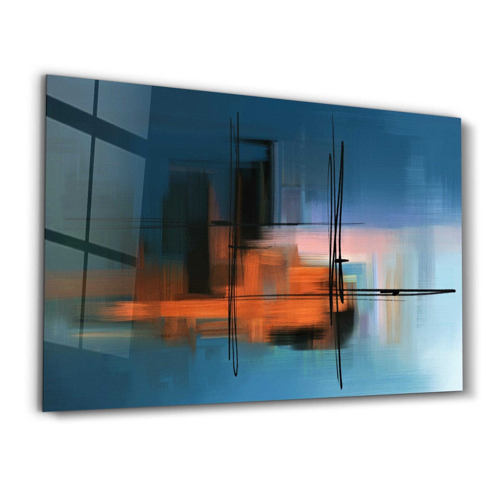 Modern Abstract Line Art V10 | Glass Wall Art - ArtDesigna Glass Printing Wall Art