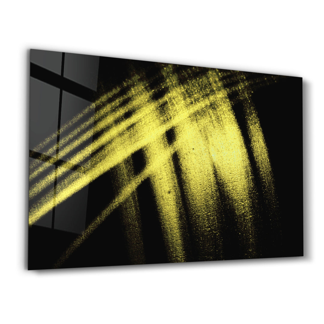 ・"Yellow Pattern"・Glass Wall Art - ArtDesigna Glass Printing Wall Art