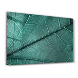 Grünes Blatt 4 – Glasbild