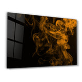 Orange Smoke | Glass Wall Art