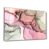 Waves of Tranquility Pink | Glass Wall Art