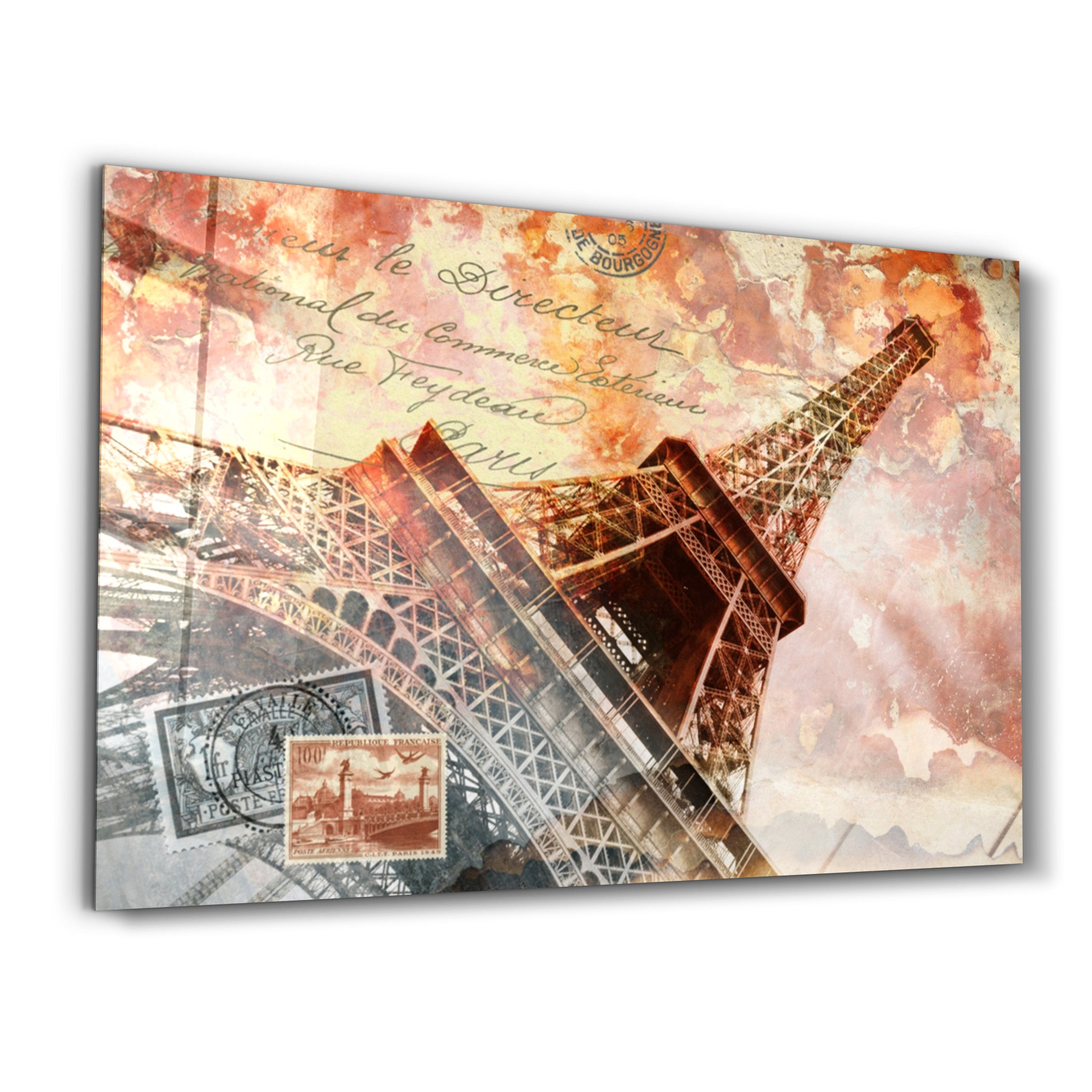 ・"Abstract Eiffel Tower"・Glass Wall Art - ArtDesigna Glass Printing Wall Art