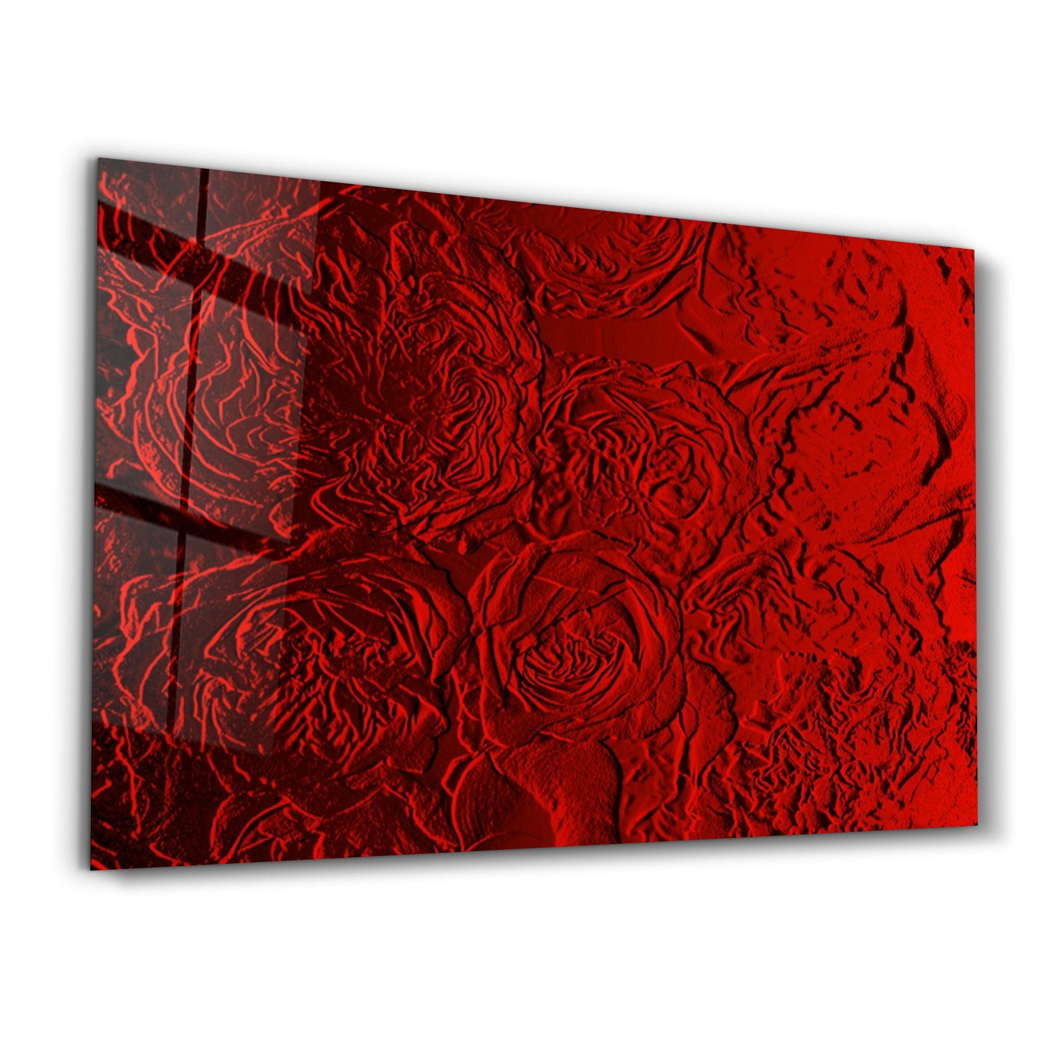 Rose Pattern | Glass Wall Art - ArtDesigna Glass Printing Wall Art