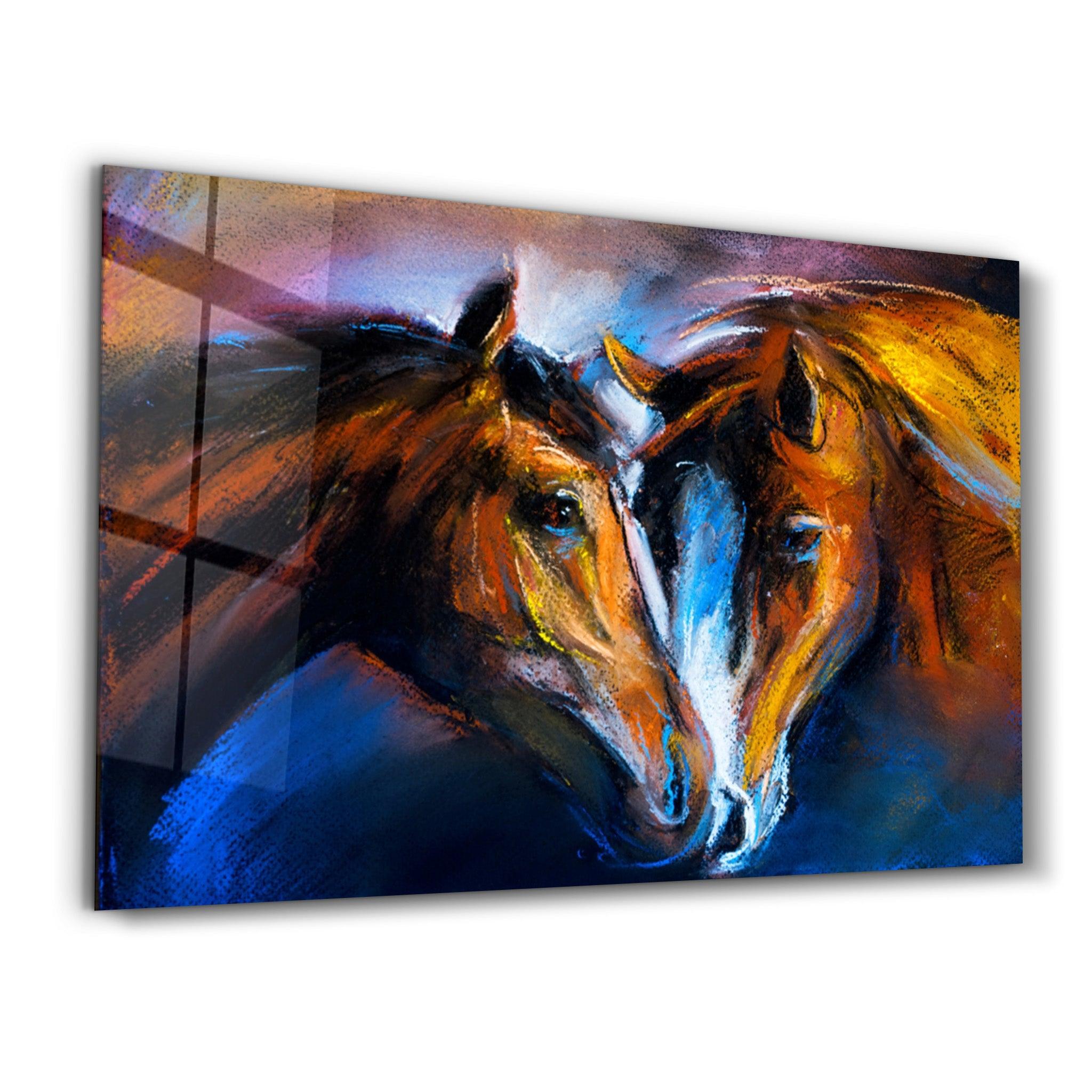 Horse Love | Glass Wall Art - ArtDesigna Glass Printing Wall Art
