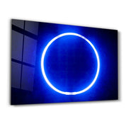 Blue Circle Light | Glass Wall Art - ArtDesigna Glass Printing Wall Art