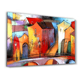 Abstract City 2 | Glass Wall Art