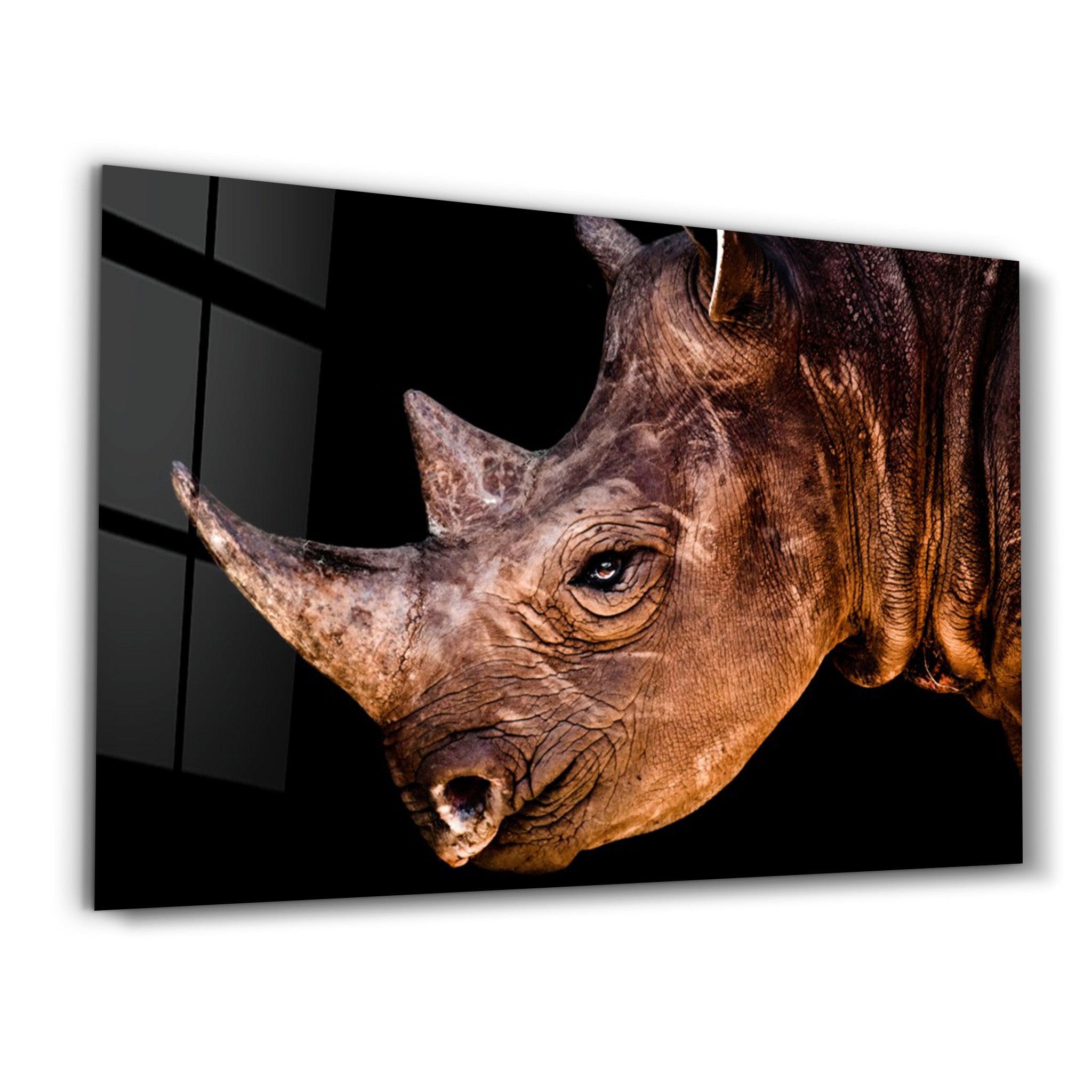 Rhino V3 | Glass Wall Art - ArtDesigna Glass Printing Wall Art