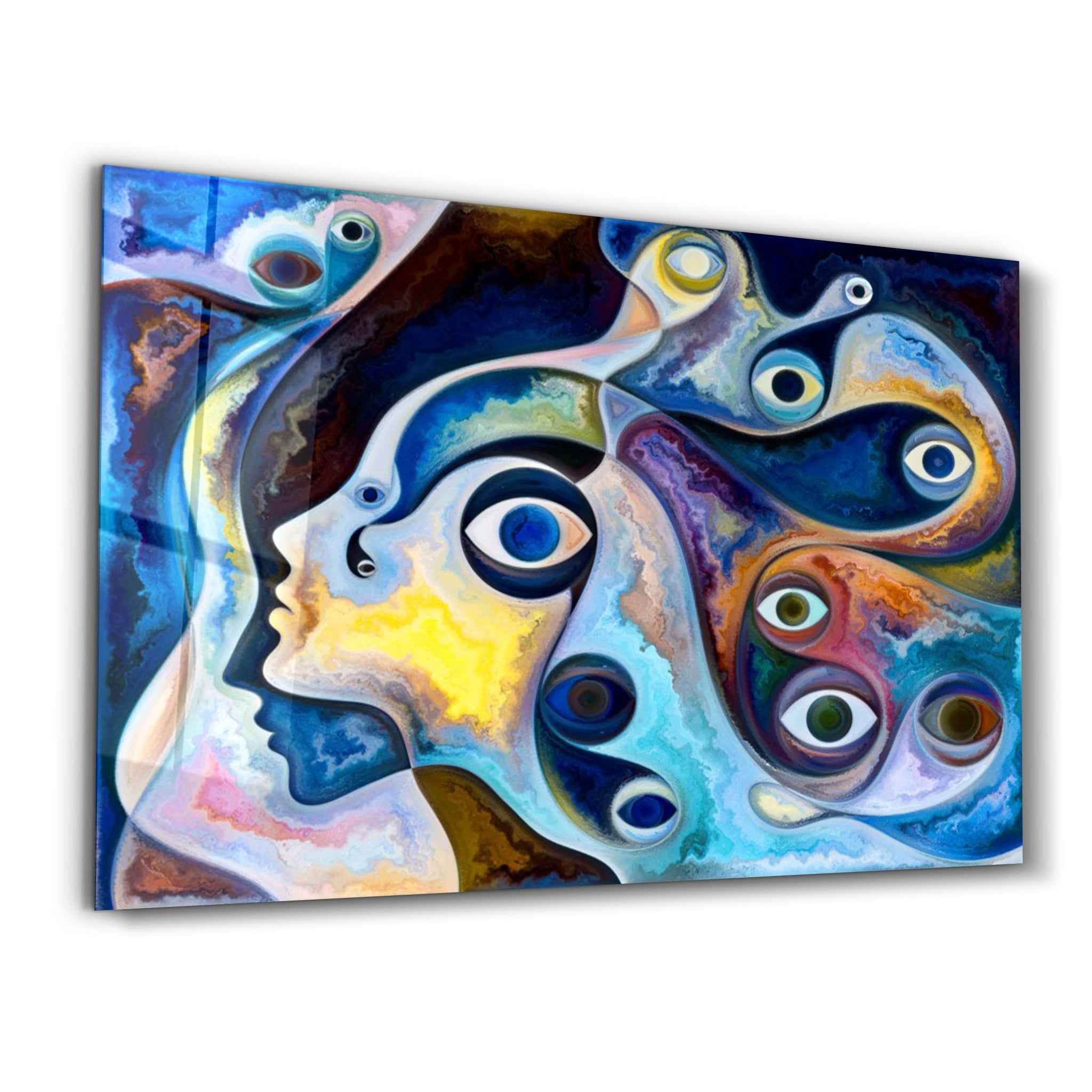・"Eyes Abstract"・Glass Wall Art - ArtDesigna Glass Printing Wall Art