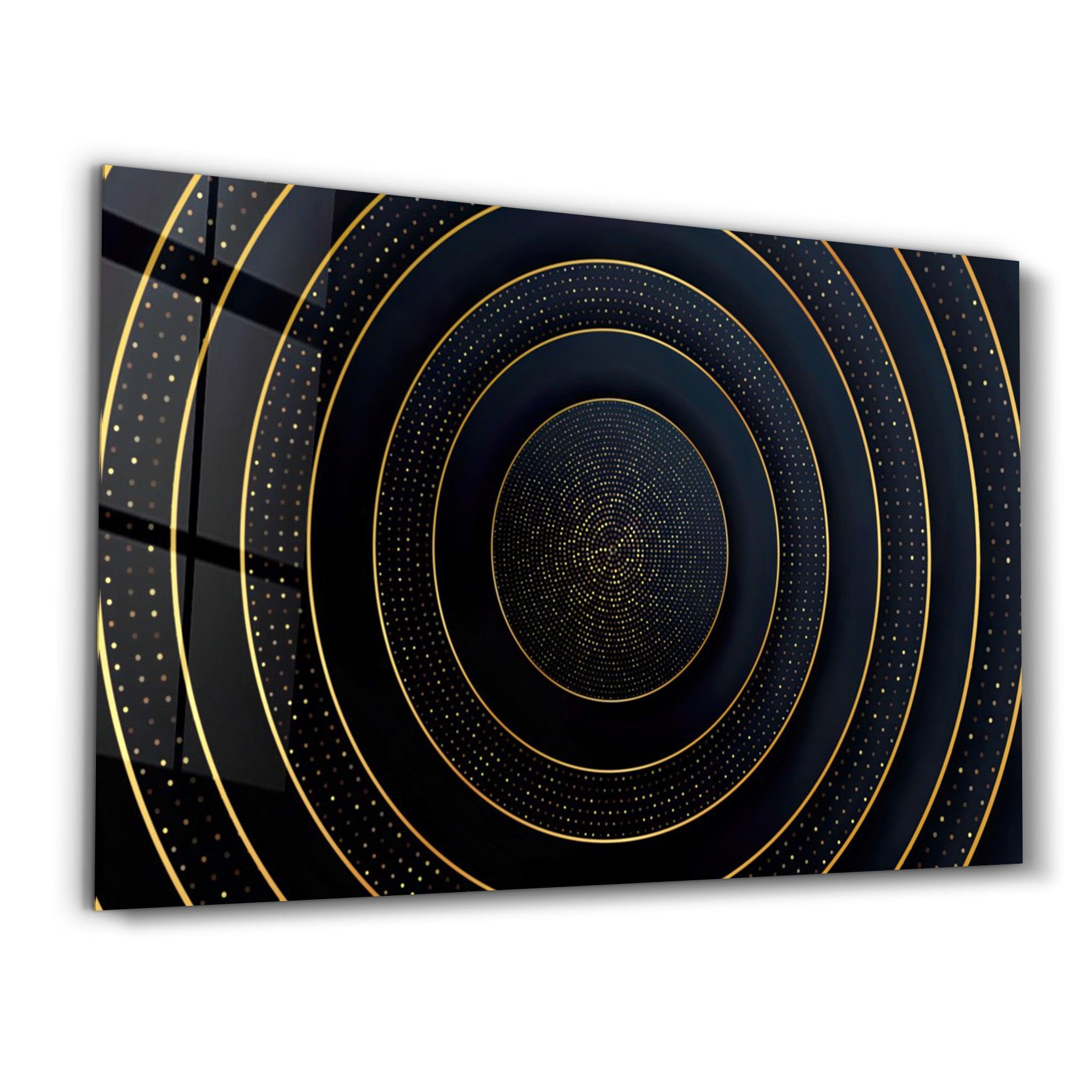 Golden Circles | Glass Wall Art - ArtDesigna Glass Printing Wall Art