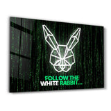Follow the Rabbit | Glass Wall Art
