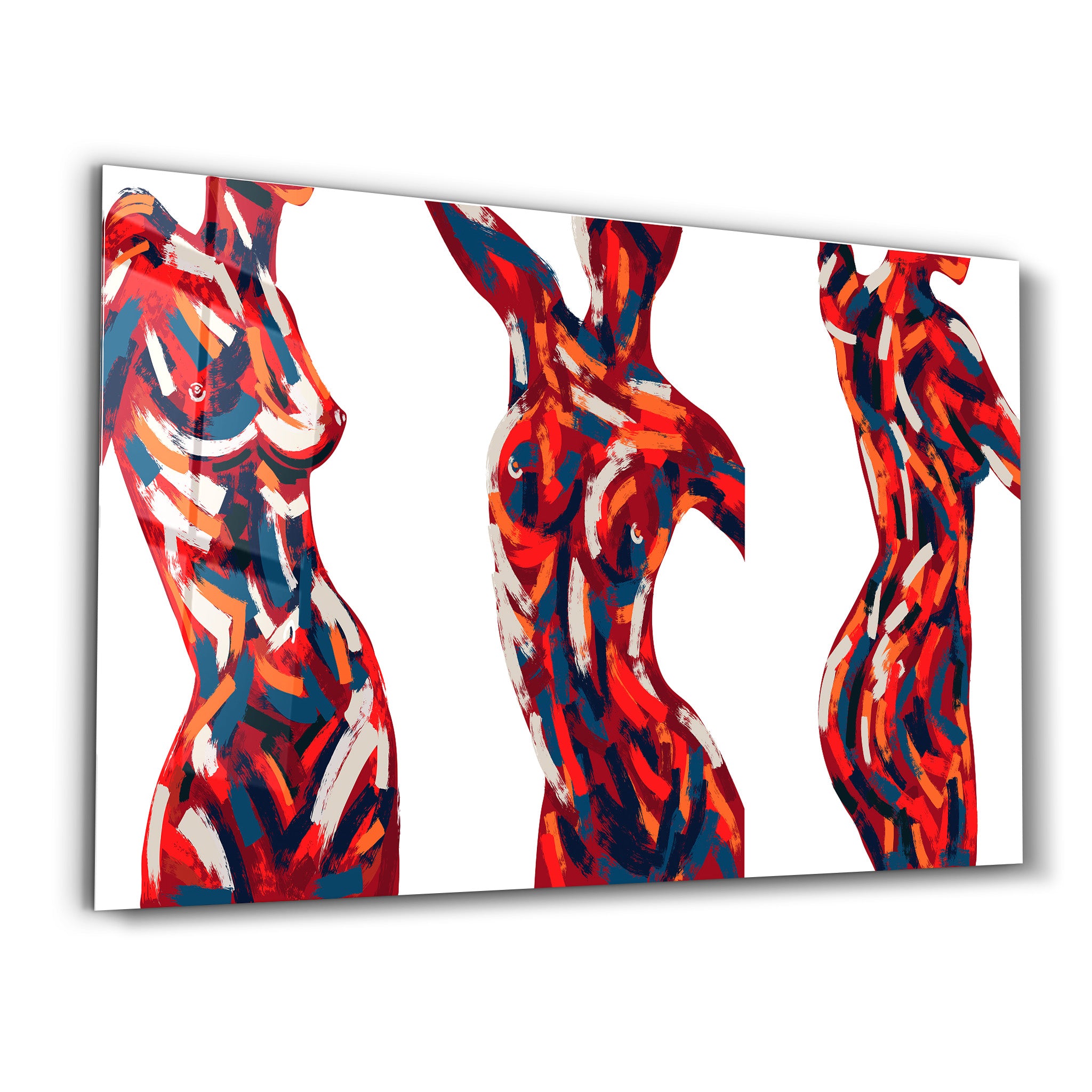 Abstract Bodies | Designer's Collection Glass Wall Art - ArtDesigna Glass Printing Wall Art