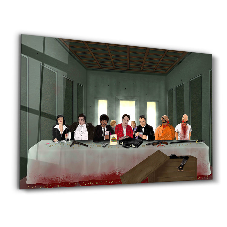 ・"The Last Supper - Pulp Fiction"・Glass Wall Art - ArtDesigna Glass Printing Wall Art