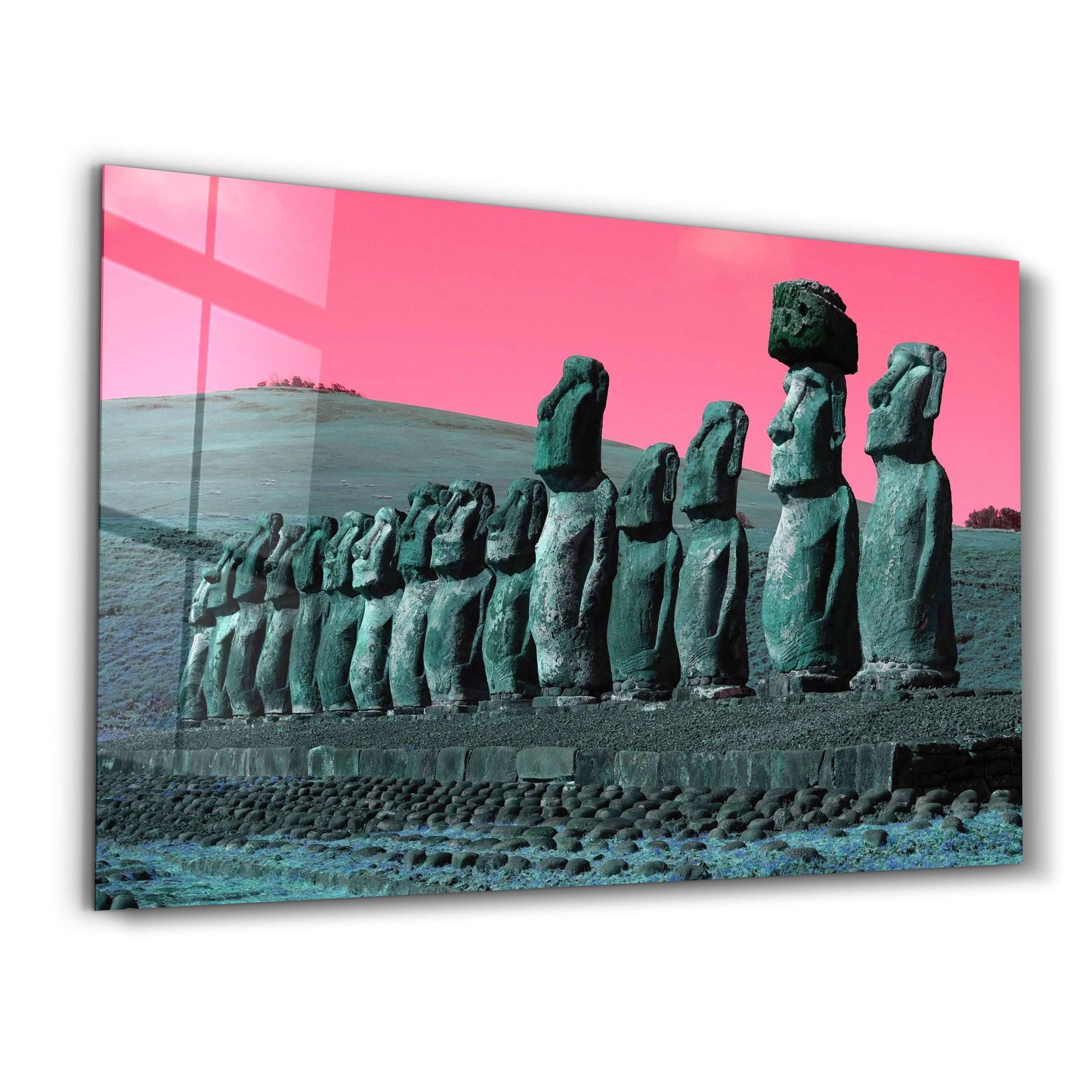 Stone Heads | Designer's Collection Glass Wall Art - ArtDesigna Glass Printing Wall Art