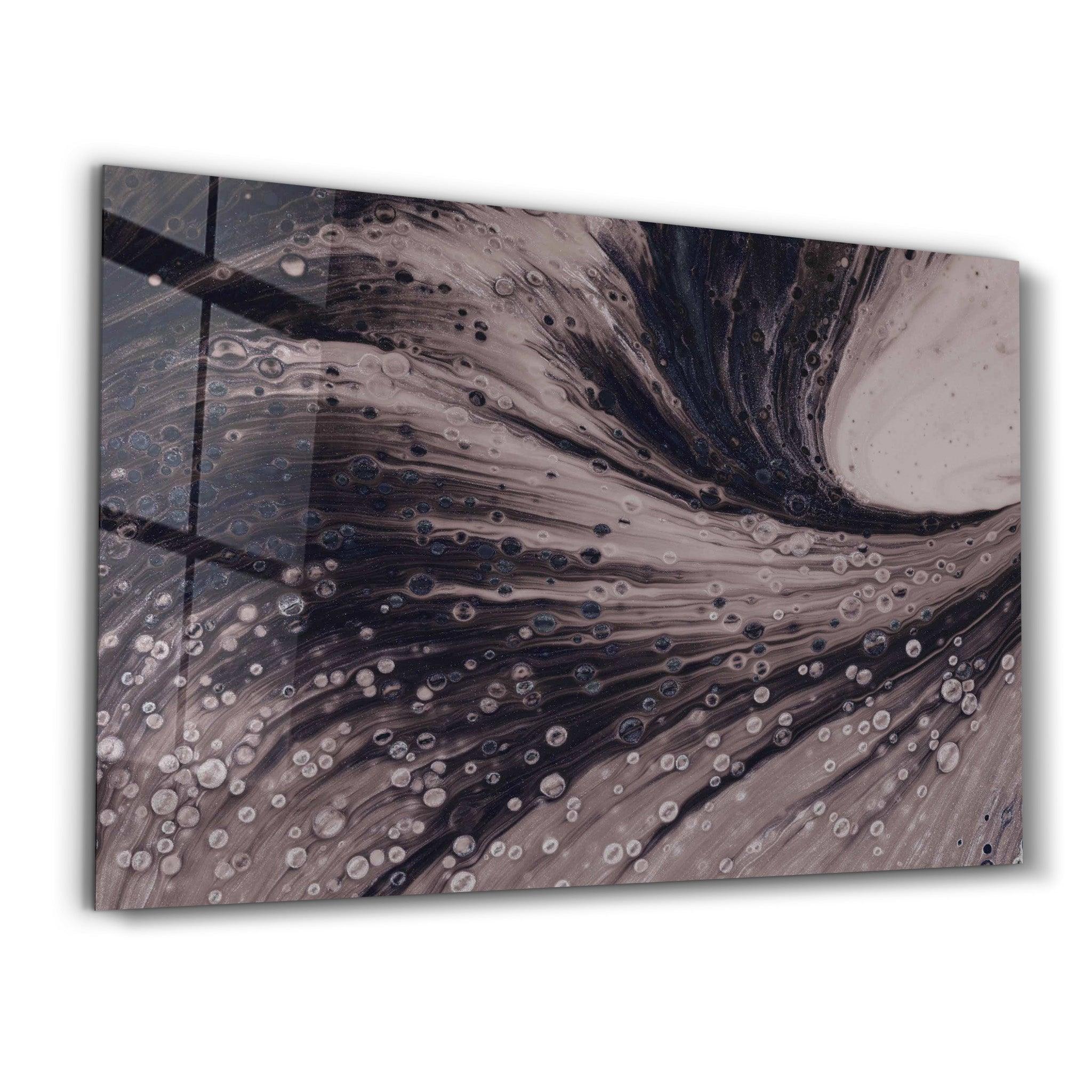 Dusty Drops Gray | Designer's Collection Glass Wall Art - ArtDesigna Glass Printing Wall Art