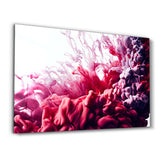 Smokes - Red to Pink | Glass Wall Art