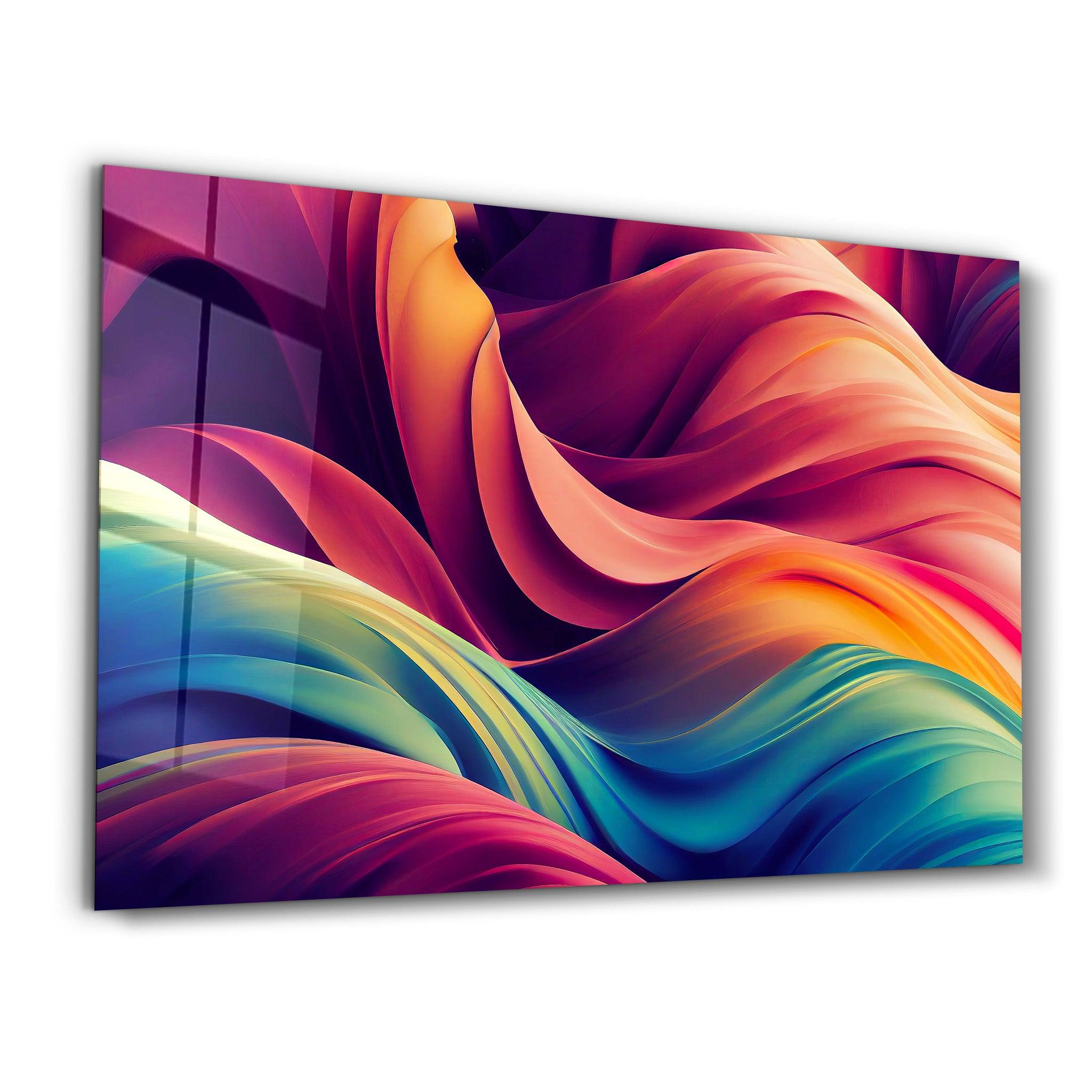 Silky Waves | Glass Wall Art - ArtDesigna Glass Printing Wall Art