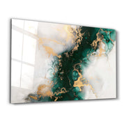 Marble Collection H20 - Green Wave | Glass Wall Art - ArtDesigna Glass Printing Wall Art