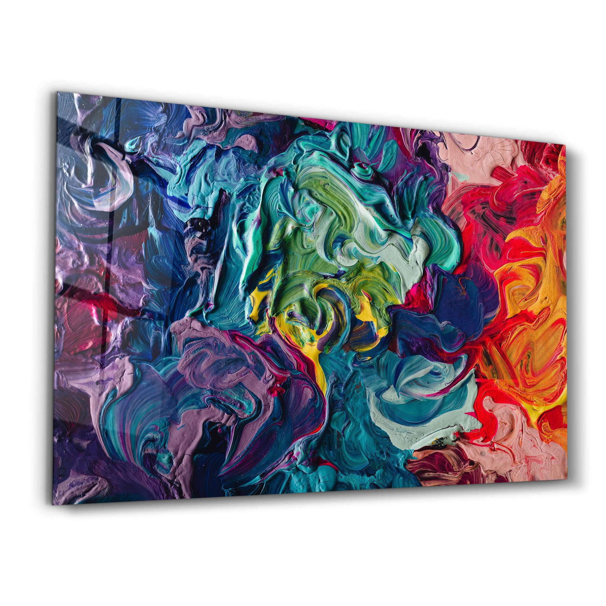 Dance of Oil Paints | Glass Wall Art - ArtDesigna Glass Printing Wall Art