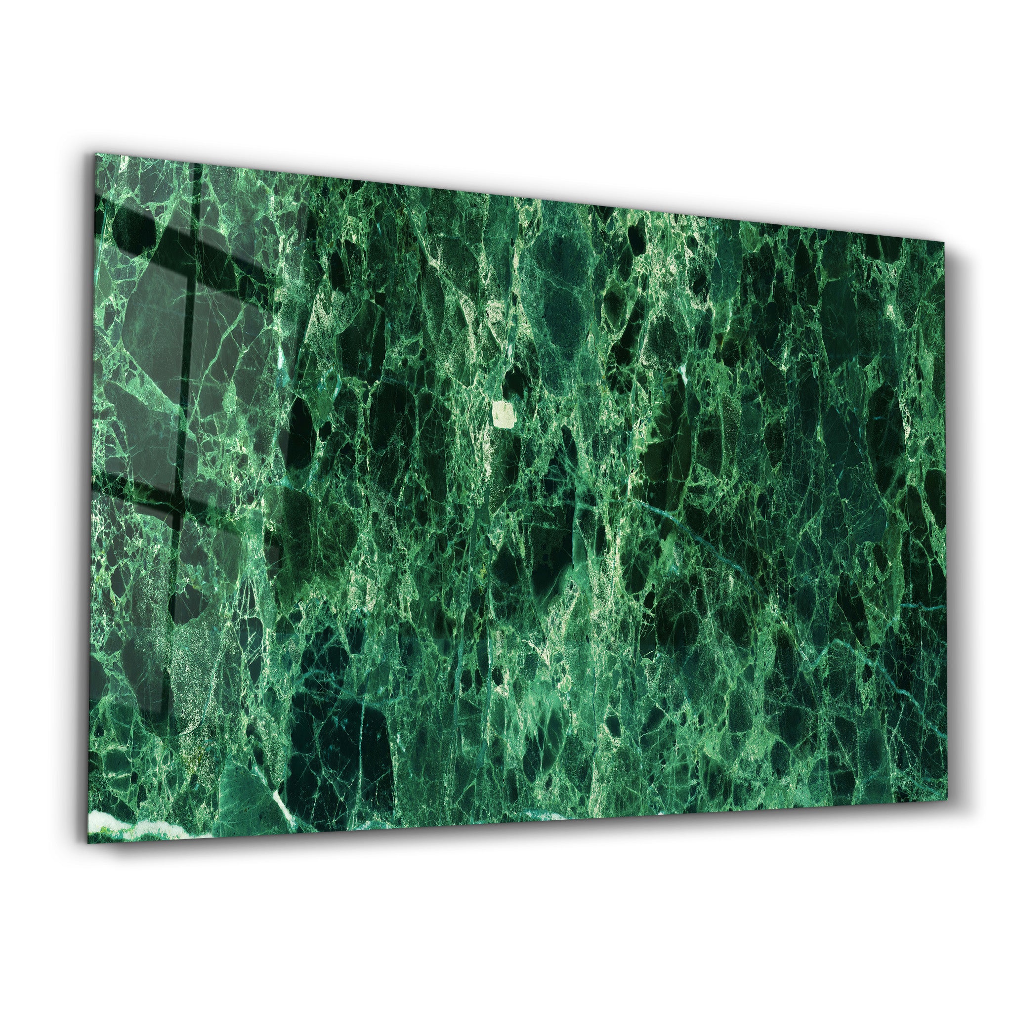 ・"Green Marble"・Glass Wall Art - ArtDesigna Glass Printing Wall Art