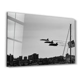 Fighters Retro - American | Glass Wall Art